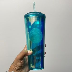 Starbucks Dome Tumbler Kaleidoscope Iridescent Blue/Green Summer 2021 New!